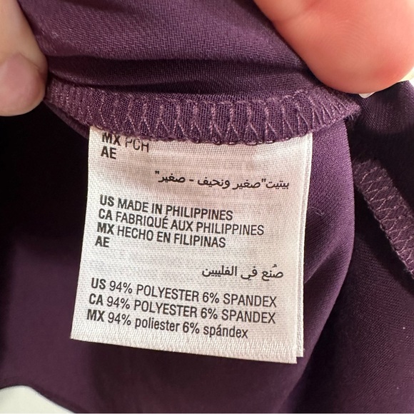 Alfani Women Printed High Low Swing Tunic in Purple Petite Small - Picture 5 of 7